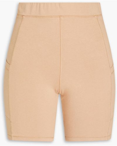 Monrow Shorts aus stretch-baumwoll-jersey - Braun