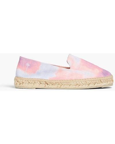 Manebí Espadrilles aus canvas mit batikmuster - Pink