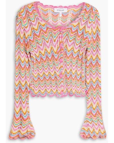 10 Crosby Derek Lam Cropped Crochet Cardigan - Pink