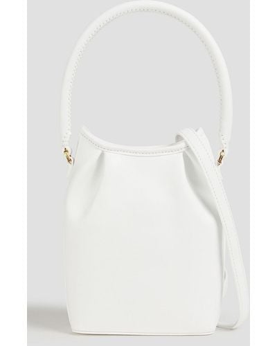 Elleme Dimple Pebbled-leather Tote - White