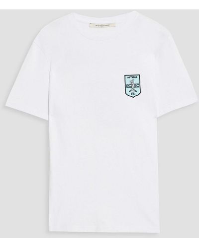Être Cécile T-shirt aus baumwoll-jersey mit print und applikationen - Weiß