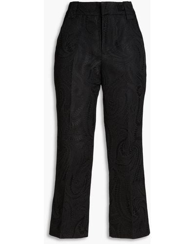 A.L.C. Sloane Jacquard Bootcut Trousers - Black