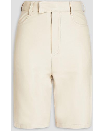 DEADWOOD Leather Shorts - Natural