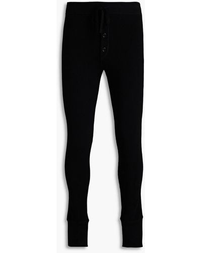 Dolce & Gabbana Skinny-fit Wool Track Trousers - Black