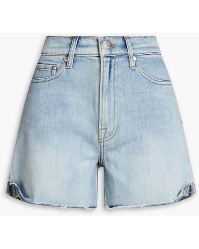 Tomorrow Denim Brown jeansshorts in ausgewaschener optik - Blau