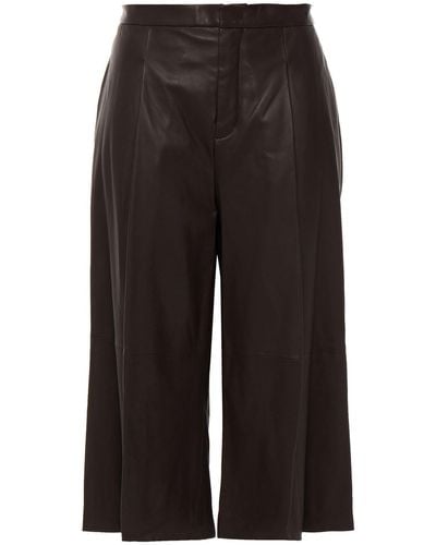 Vince Leather Culottes - Brown