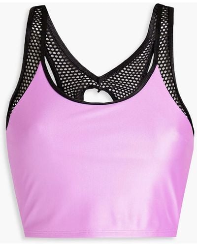 Koral Amanda sport-bh aus stretch-material mit mesh-einsatz und cut-outs - Pink