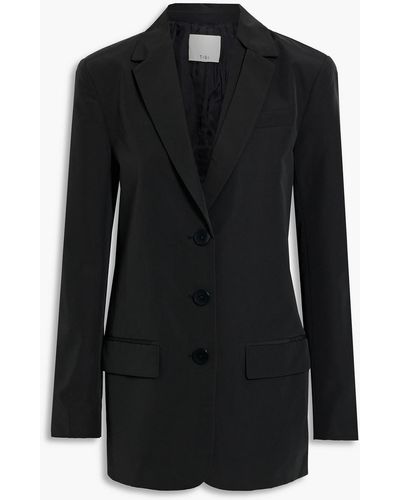 Tibi Cotton-blend Faille Blazer - Black