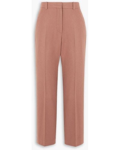 JOSEPH Coleman Wool, And Cashmere-blend Flannel Straight-leg Pants - Pink