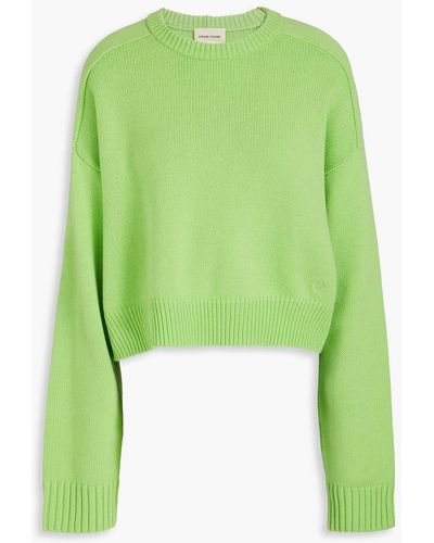 Loulou Studio Bruzzi Wool And Cashmere-blend Sweater - Green
