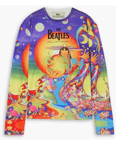 Stella McCartney + The Beatles Get Back Oberteil Aus Baumwoll-jersey Mit Print - Blau