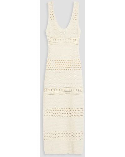 Solid & Striped The Rhoda Cutout Crocheted Cotton Midi Dress - White