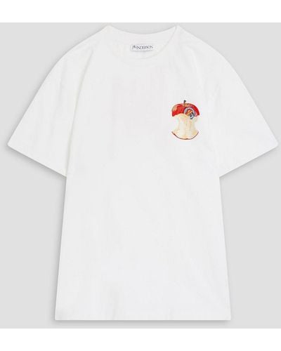 JW Anderson T-shirt aus baumwoll-jersey mit print - Weiß