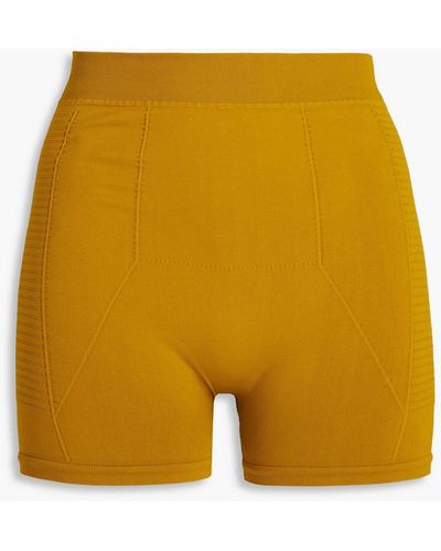 Rick Owens Stretch-knit Shorts - Yellow