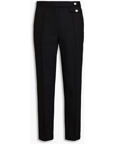 Tory Burch Twill Tapered Trousers - Black