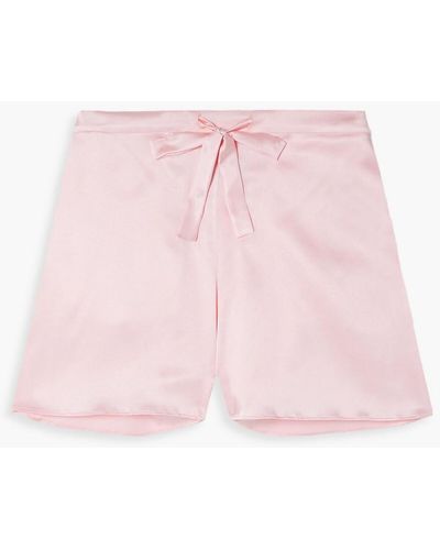 I.D Sarrieri Emma Stretch-silk Satin Pyjama Shorts - Pink