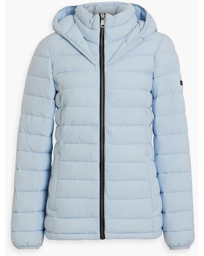 DKNY Quilted Shell Hooded Jacket - Blue