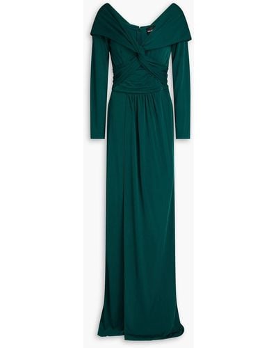 Zac Posen Drapierte robe aus jersey mit twist-detail an der vorderseite - Grün