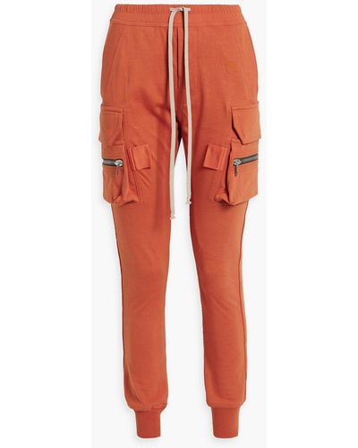 Rick Owens French Cotton-terry Track Pants - Orange