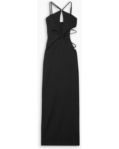 PATBO Asterisk Cutout Knitted Maxi Dress - Black