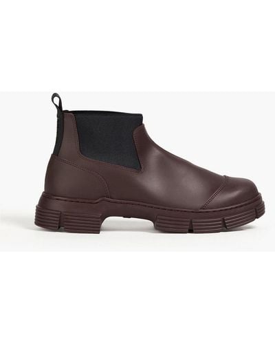 Ganni Rubber Chelsea Boots - Brown