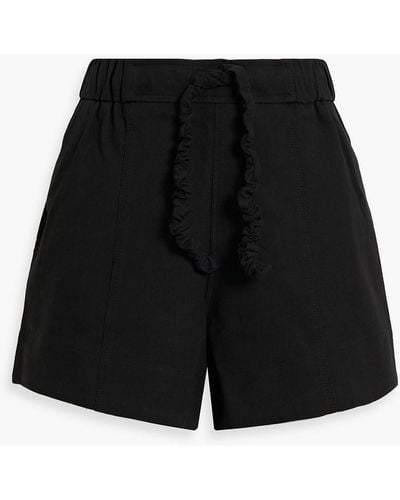 Ganni Cotton Shorts - Black