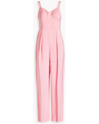 LVIR Pleated Woven Jumpsuit - Pink