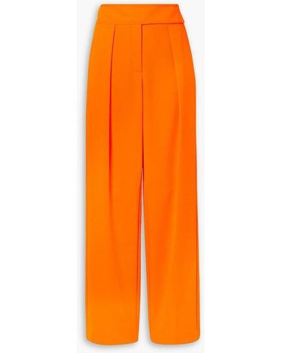 Christopher John Rogers Neon Crepe Tapered Pants - Orange