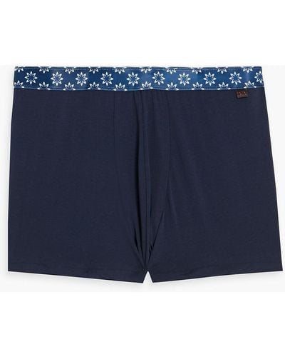 Derek Rose Boxershorts aus stretch-baumwoll-jersey - Blau