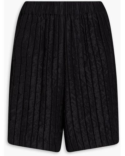 Dries Van Noten Quilted Satin-jacquard Shorts - Black