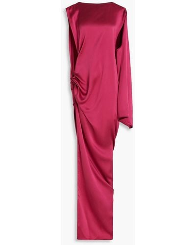 Rick Owens Twisted Washed-silk Gown - Red
