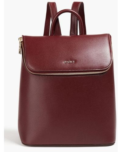 DKNY Textured-leather Backpack
