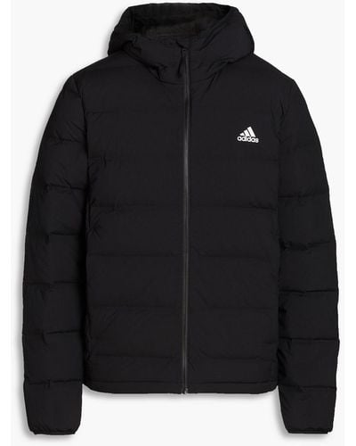 adidas Originals Helionic Quilted Shell Hooded Jacket - Black