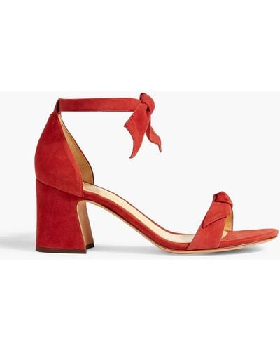 Alexandre Birman Bow-embellished Suede Sandals - Red