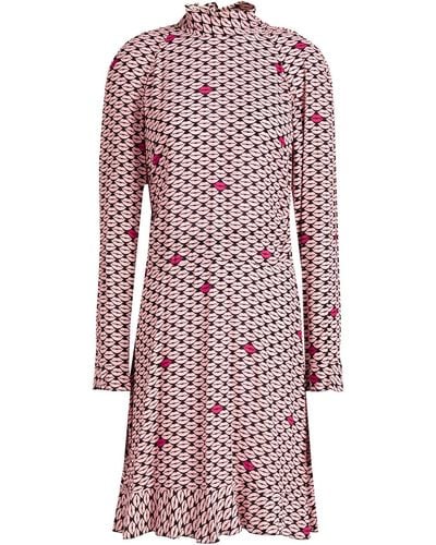 RED Valentino Printed Crepe Dress - Red