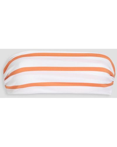 Solid & Striped Striped Bandeau Bikini Top - Pink