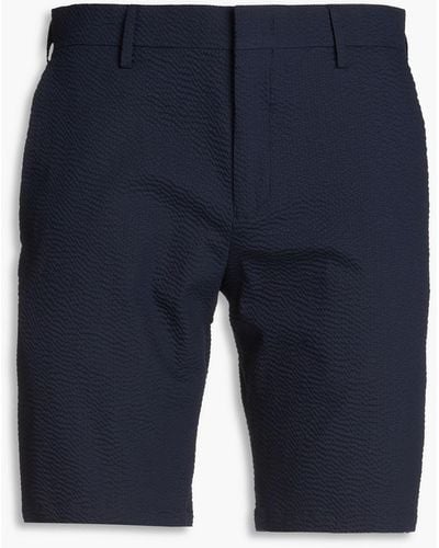 Paul Smith Cotton-blend Seersucker Shorts - Blue