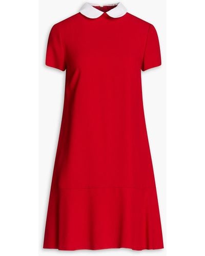 RED Valentino Two-tone Crepe Mini Dress - Red