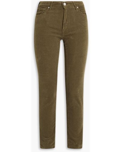 AG Jeans Cotton-blend Corduroy Skinny Trousers - Green