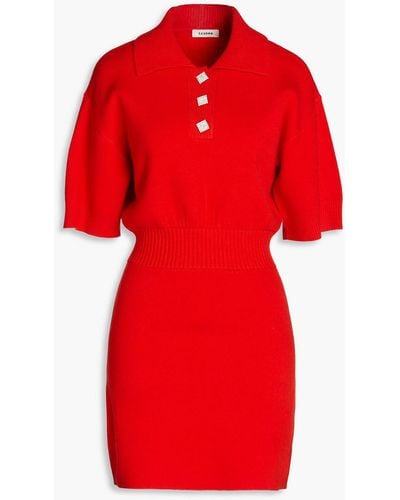 Sandro Knitted Mini Dress - Red
