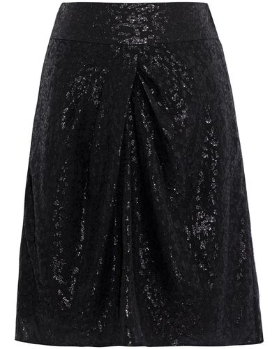 IRO Jeyna Gathered Fil Coupé Silk-blend Chiffon Mini Skirt - Black