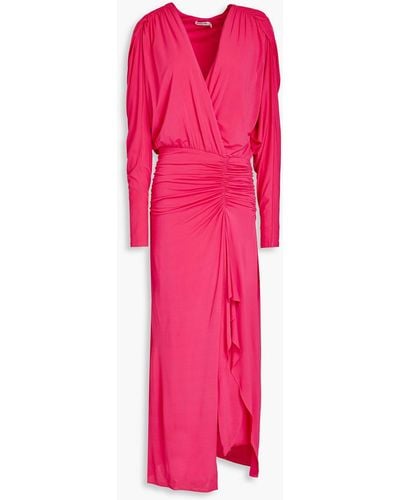 Jonathan Simkhai Ellie Ruched Jersey Maxi Dress - Pink
