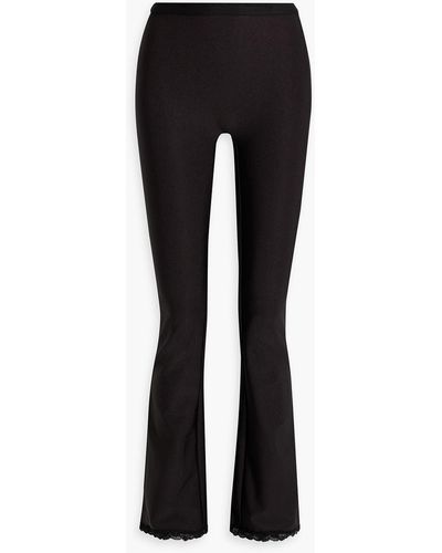 T By Alexander Wang Stretch-jersey Bootcut Trousers - Black