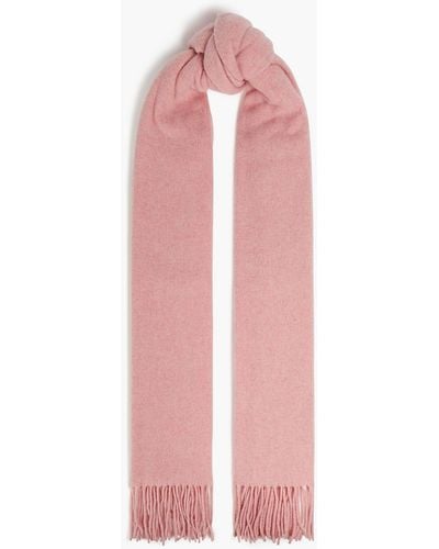 Rodebjer Fringed Wool Scarf - Pink