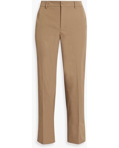 RED Valentino Cropped Twill Tapered Pants - Natural