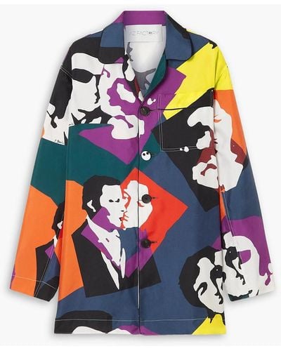 AZ FACTORY Pajama The Kiss Printed Silk-twill Shirt - Multicolor