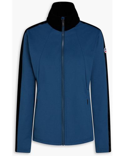 Fusalp Stellaria Velvet-trimmed Jersey Jacket - Blue