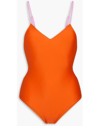 Rejina Pyo Ava Two-tone Swimsuit - Orange
