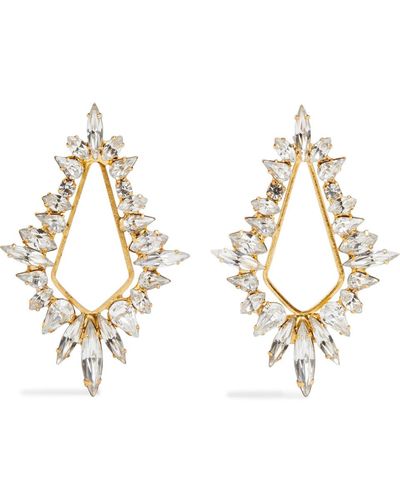 Elizabeth Cole 24-karat Gold-plated Crystal Earrings - Metallic