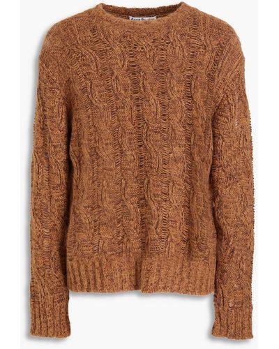 Acne Studios Cable-knit Jumper - Brown